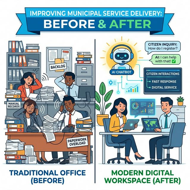 Before vs after of municipal service delivery